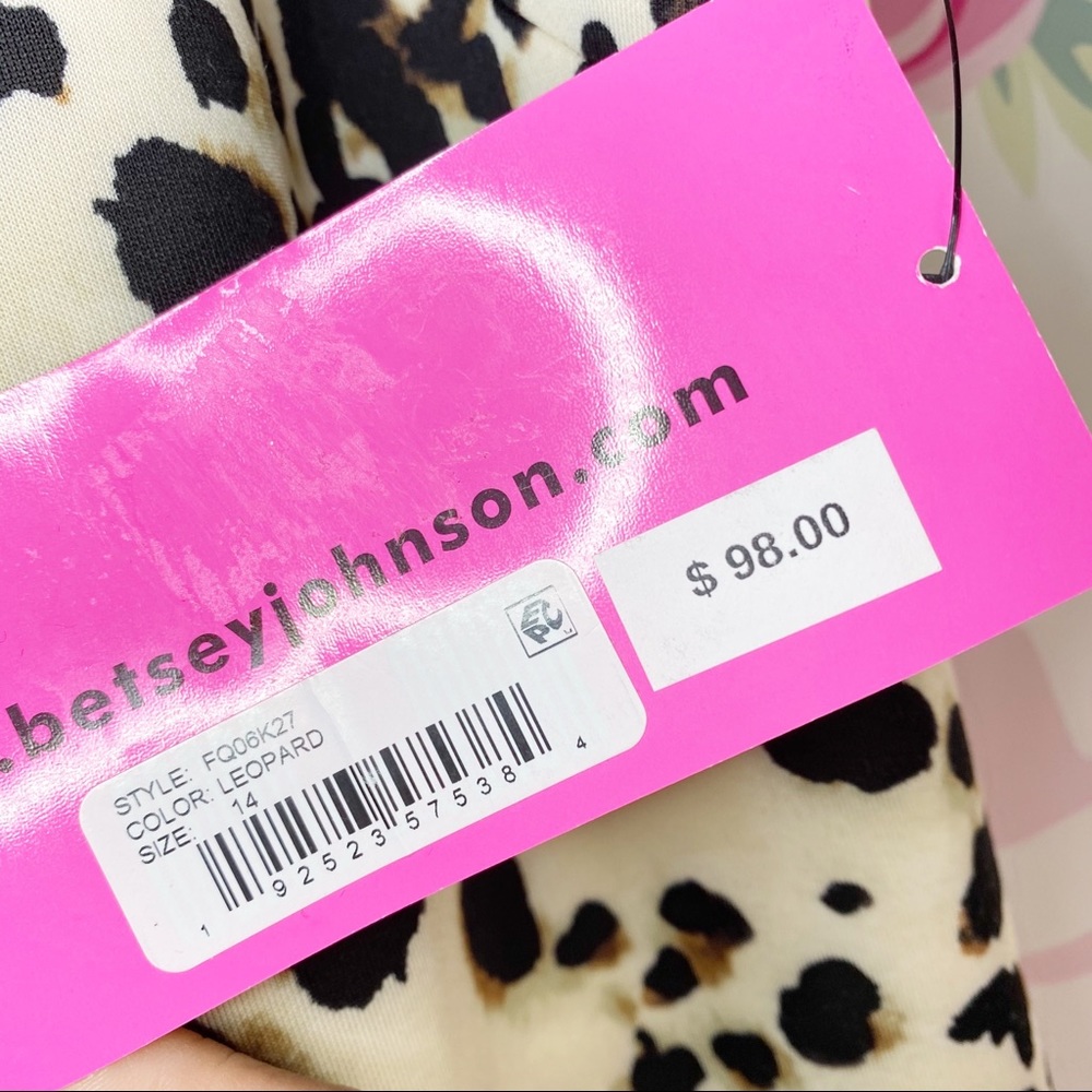NEW Betsey Johnson Leopard Print Ruffled Dress - Picture 11 of 13